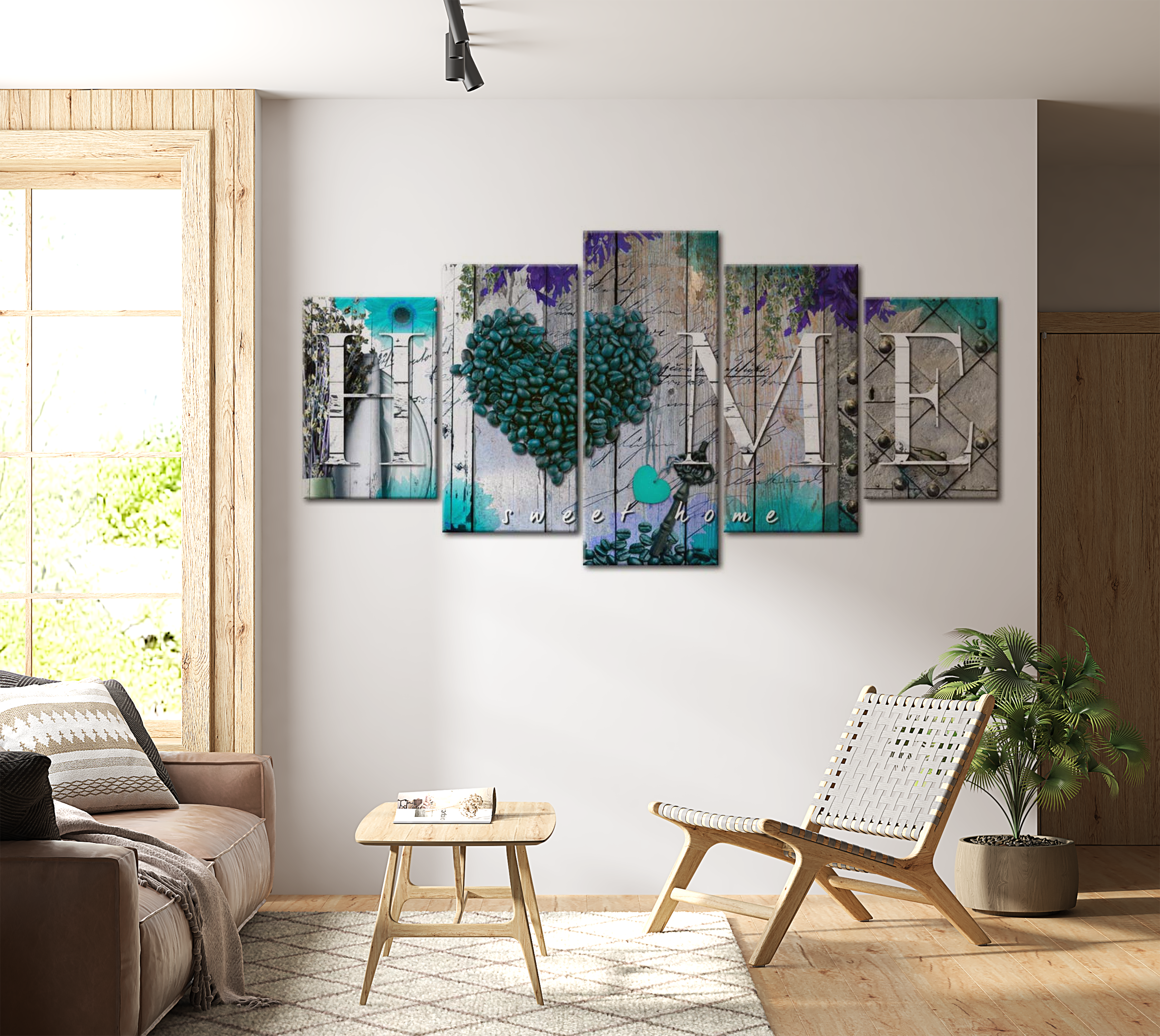 Stretched Canvas Vintage Art - Coffee Heart Iii 40"Wx20"H