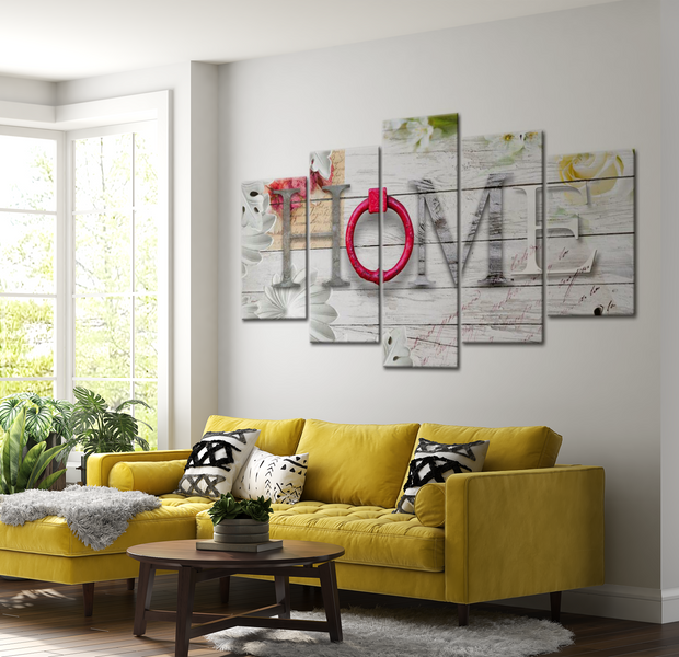 Vintage Canvas Wall Art - Dreamy Home - 5 Pieces