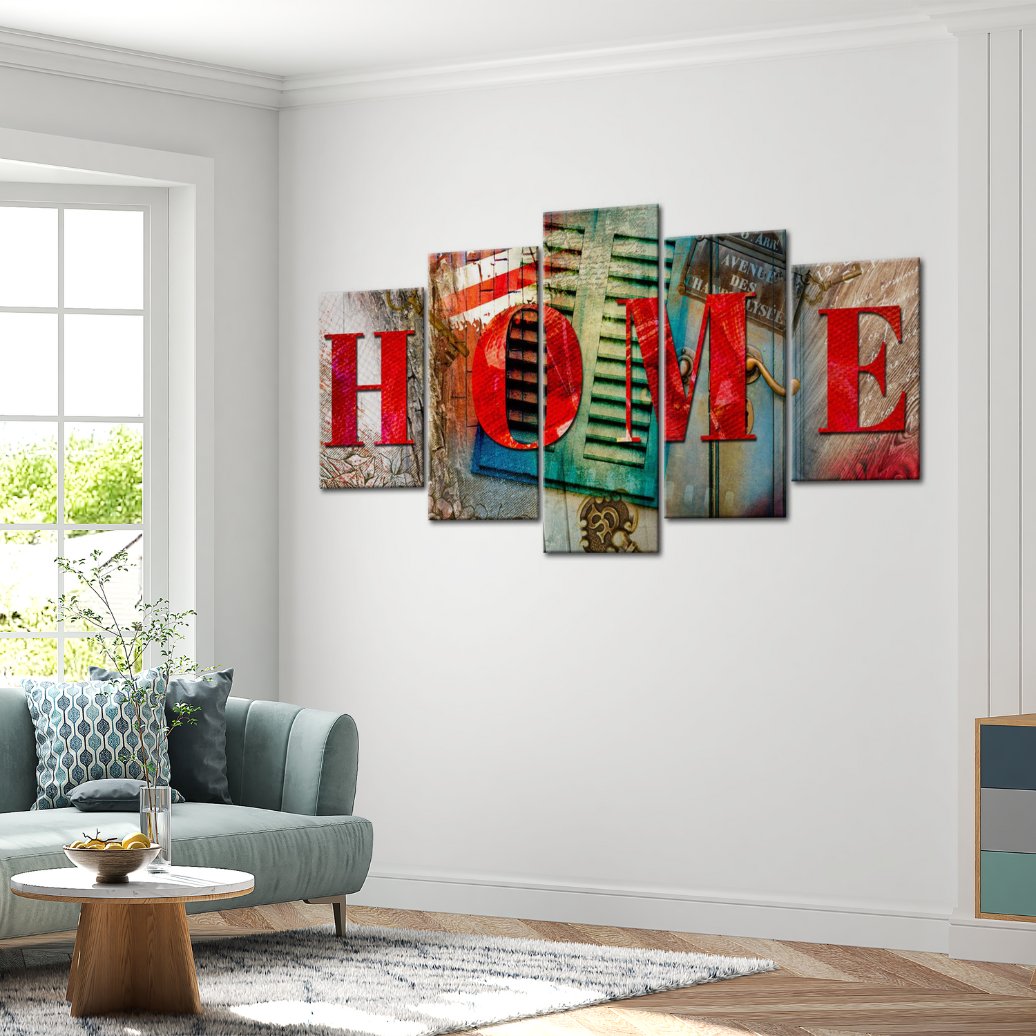 Stretched Canvas Vintage Art - Elements Of Home 40"Wx20"H