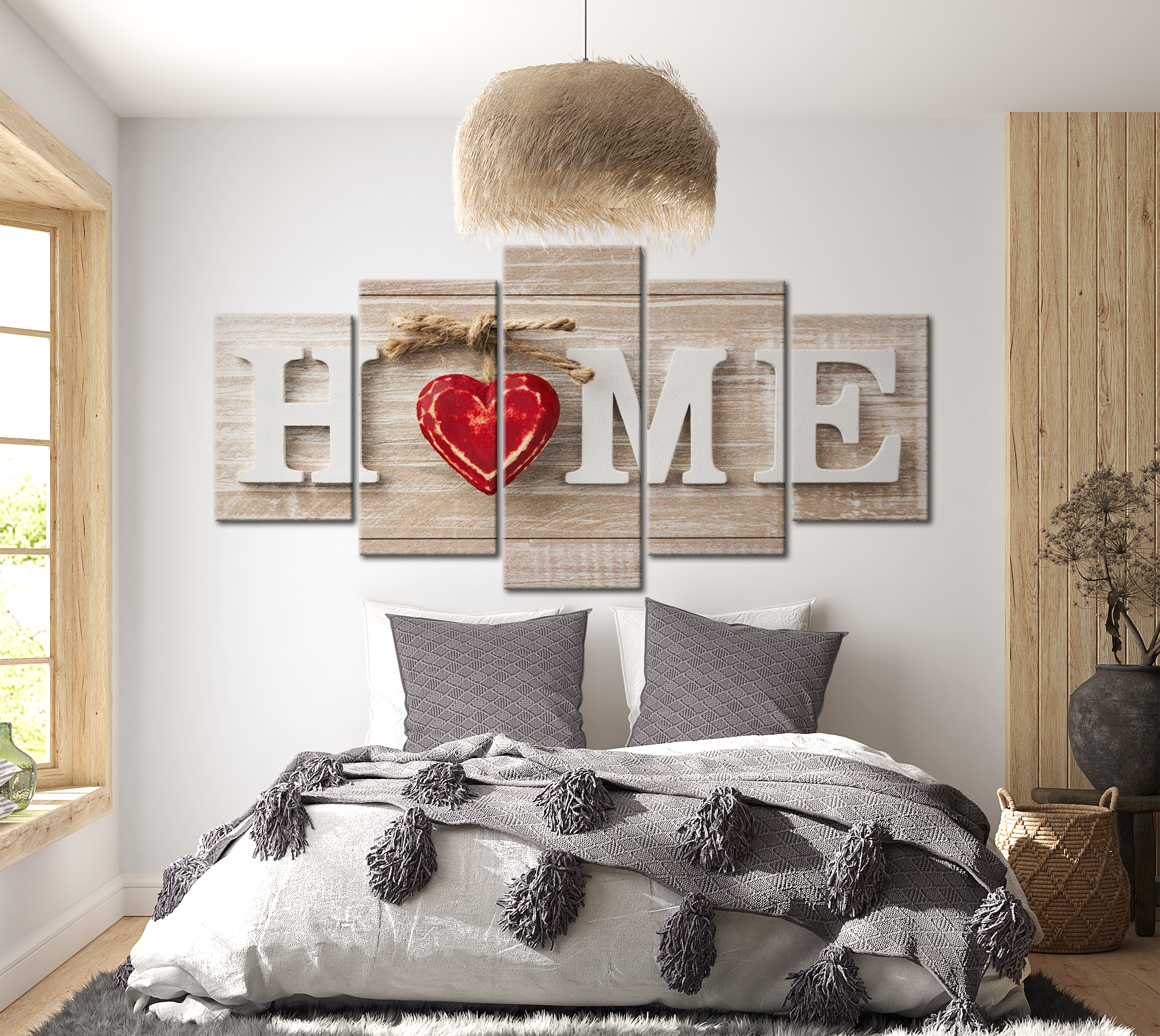Stretched Canvas Vintage Art - Home: House Of Love 40"Wx20"H