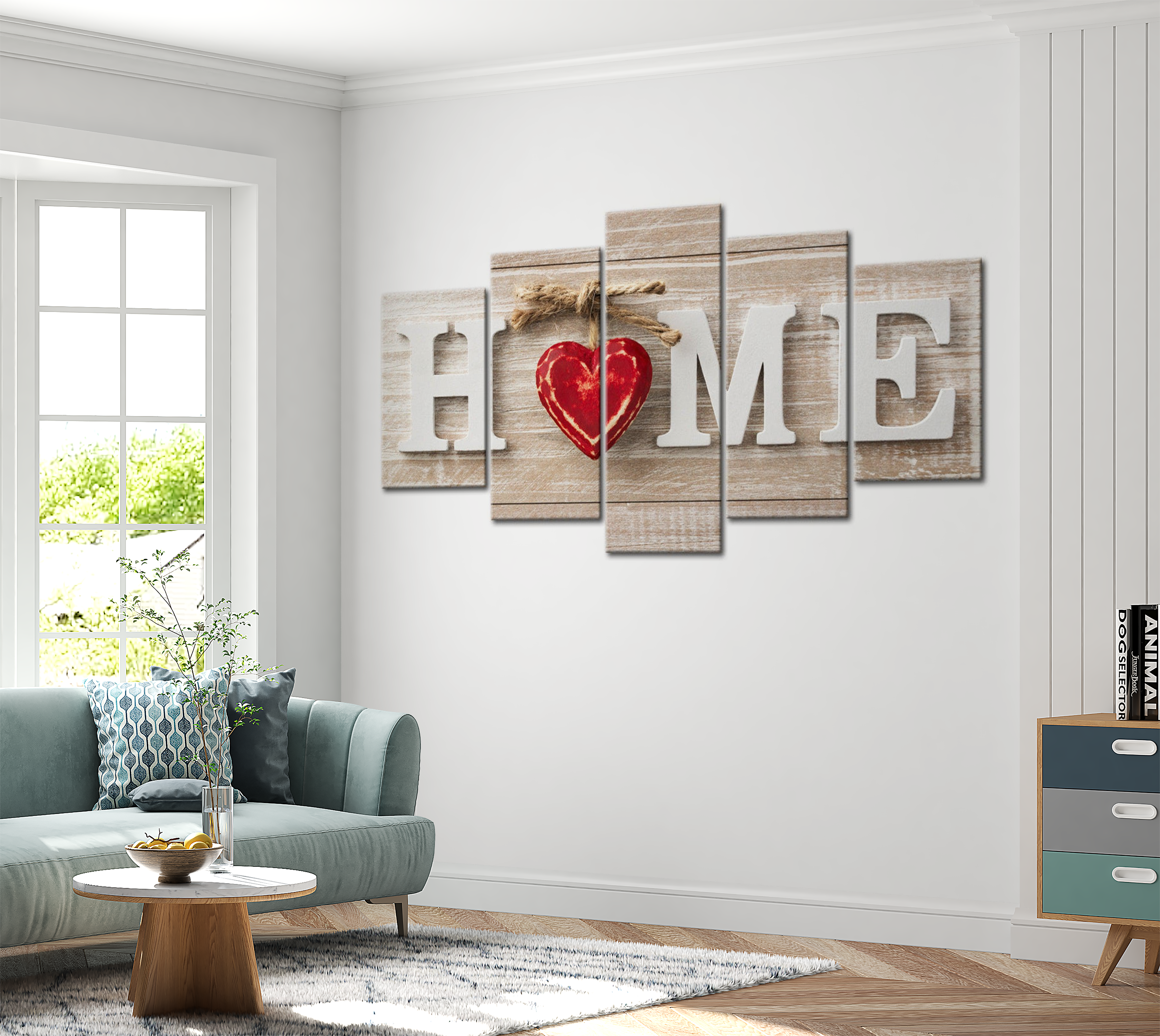 Stretched Canvas Vintage Art - Home: House Of Love 40"Wx20"H