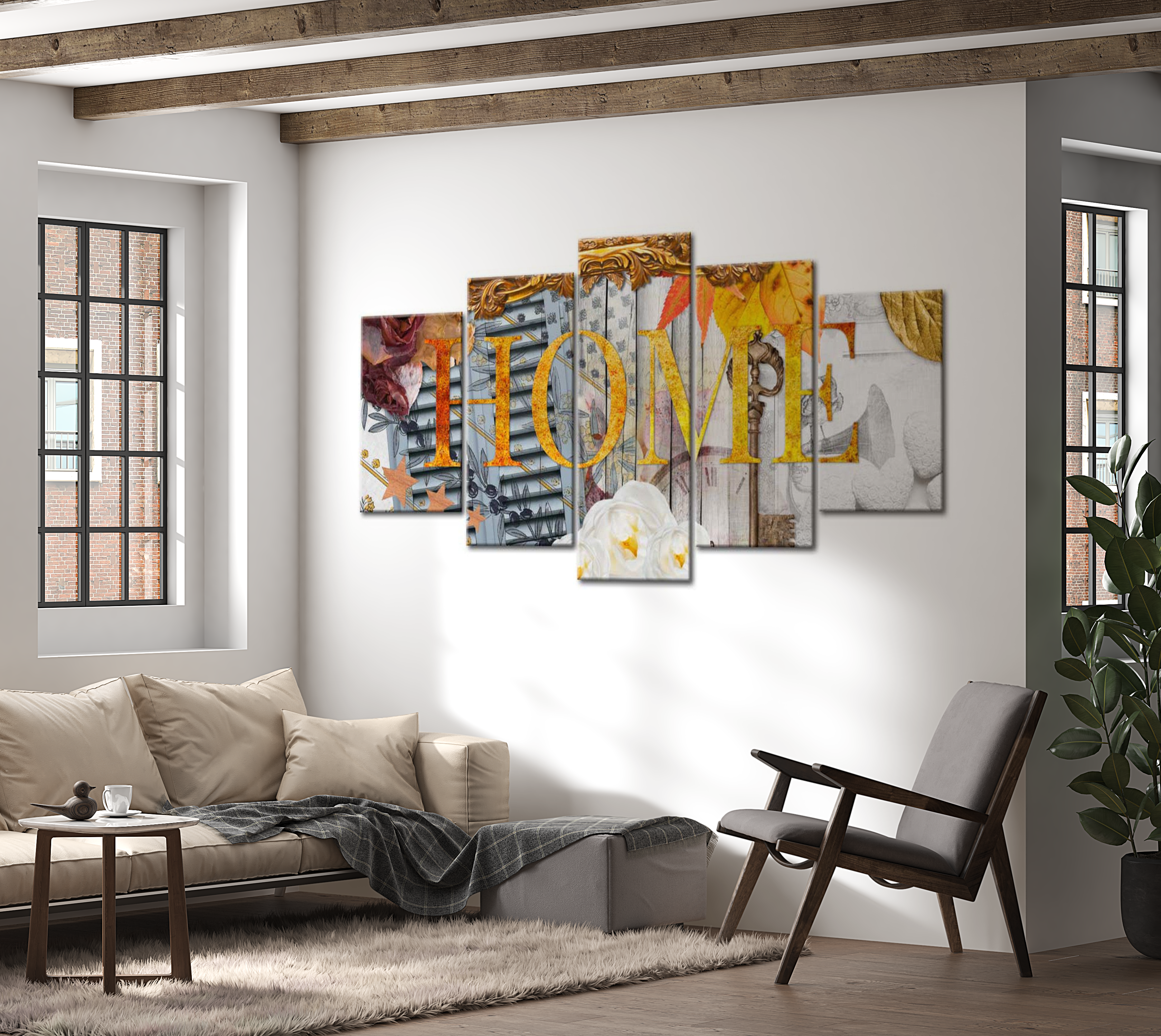 Stretched Canvas Vintage Art - Home (Variety) 40"Wx20"H