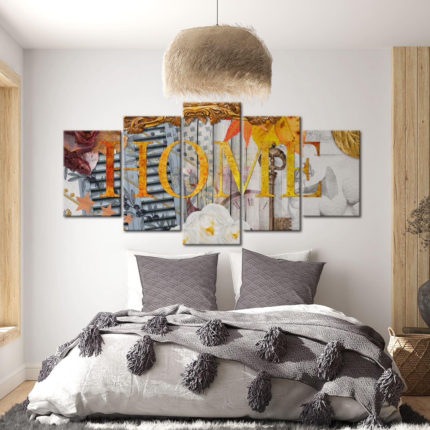 Stretched Canvas Vintage Art - Home (Variety) 40"Wx20"H