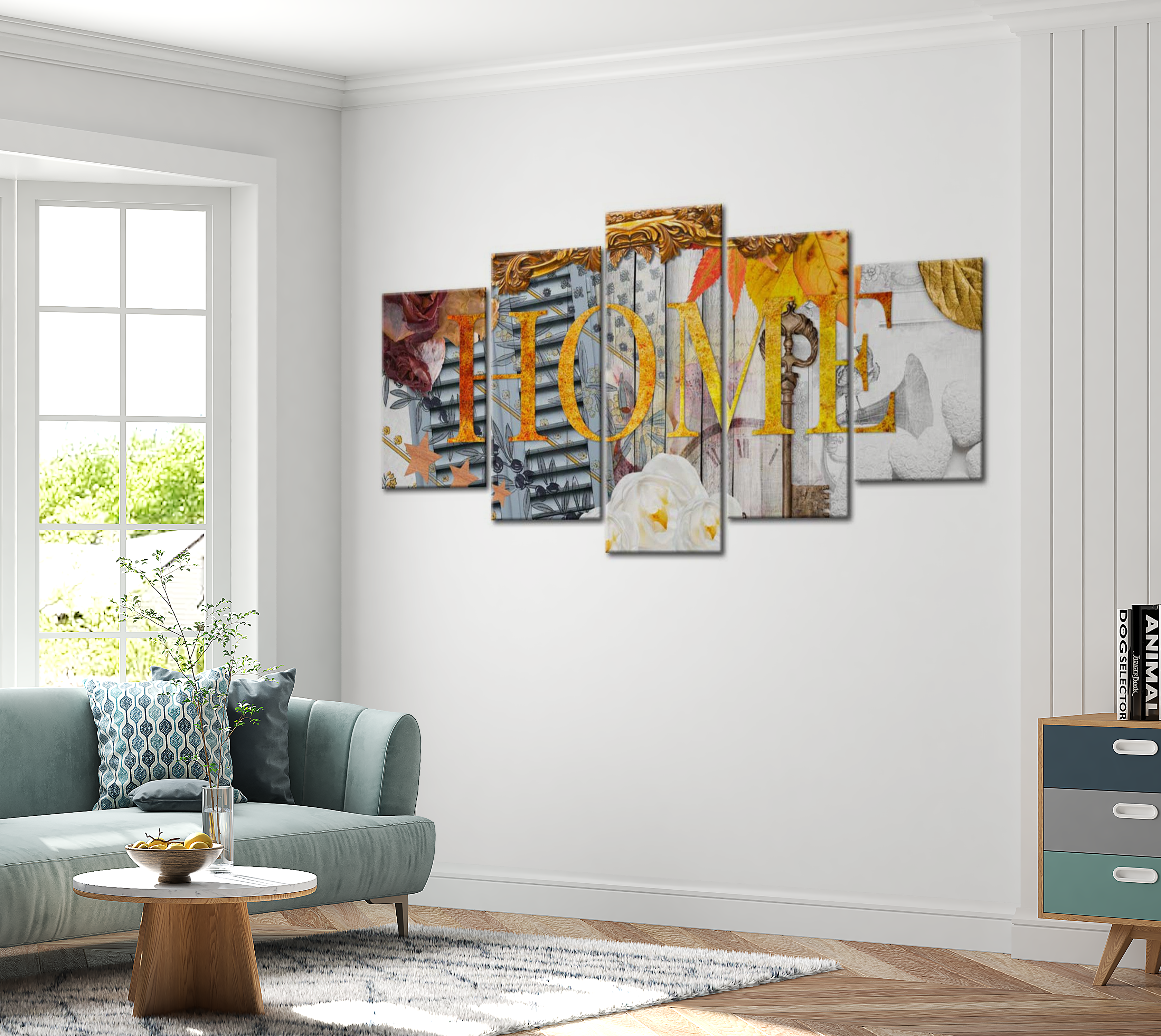 Stretched Canvas Vintage Art - Home (Variety) 40"Wx20"H