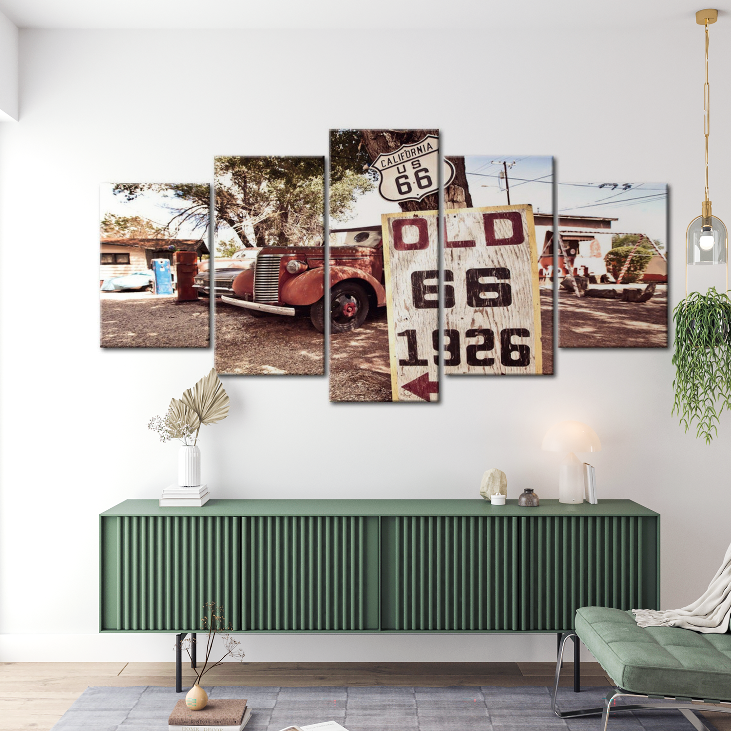 Stretched Canvas Vintage Art - California - Vintage Style 40"Wx20"H