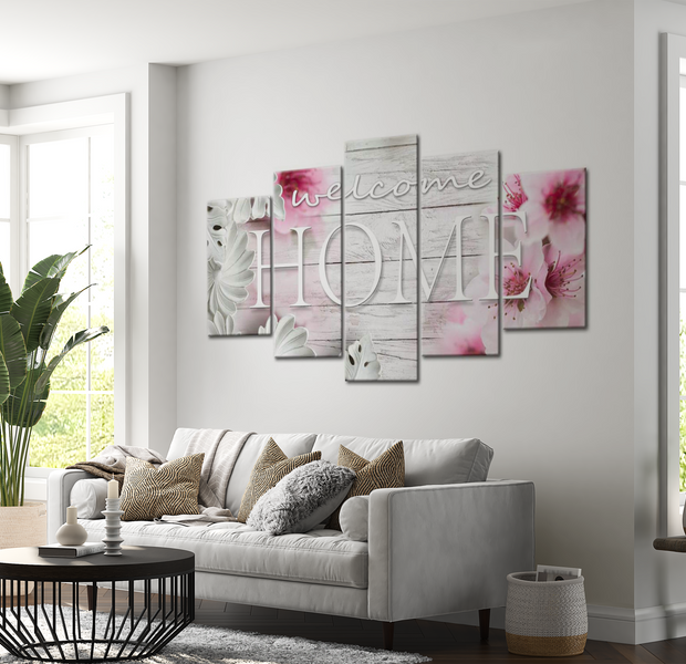 Vintage Canvas Wall Art - Spring Greetings - 5 Pieces