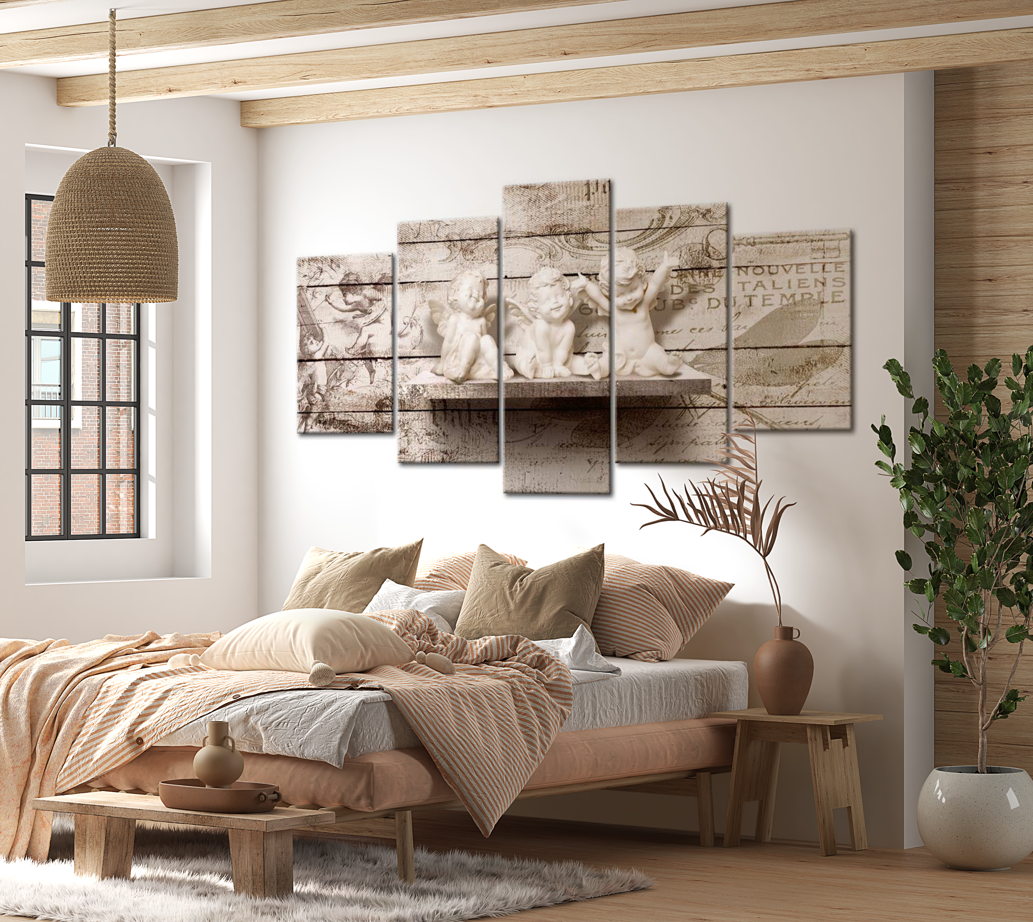 Stretched Canvas Vintage Art - Angelic Joy 40"Wx20"H