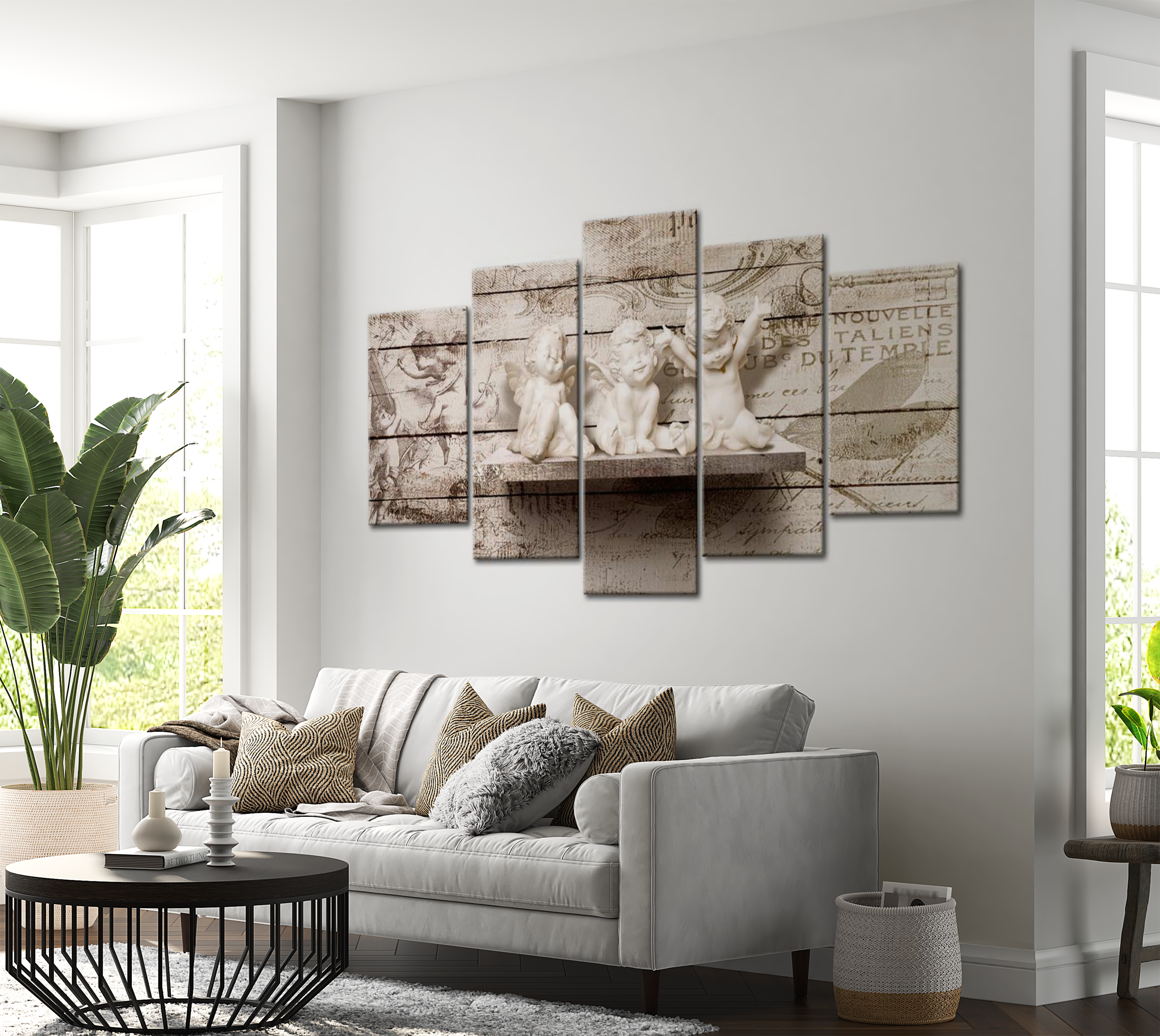 Stretched Canvas Vintage Art - Angelic Joy 40"Wx20"H