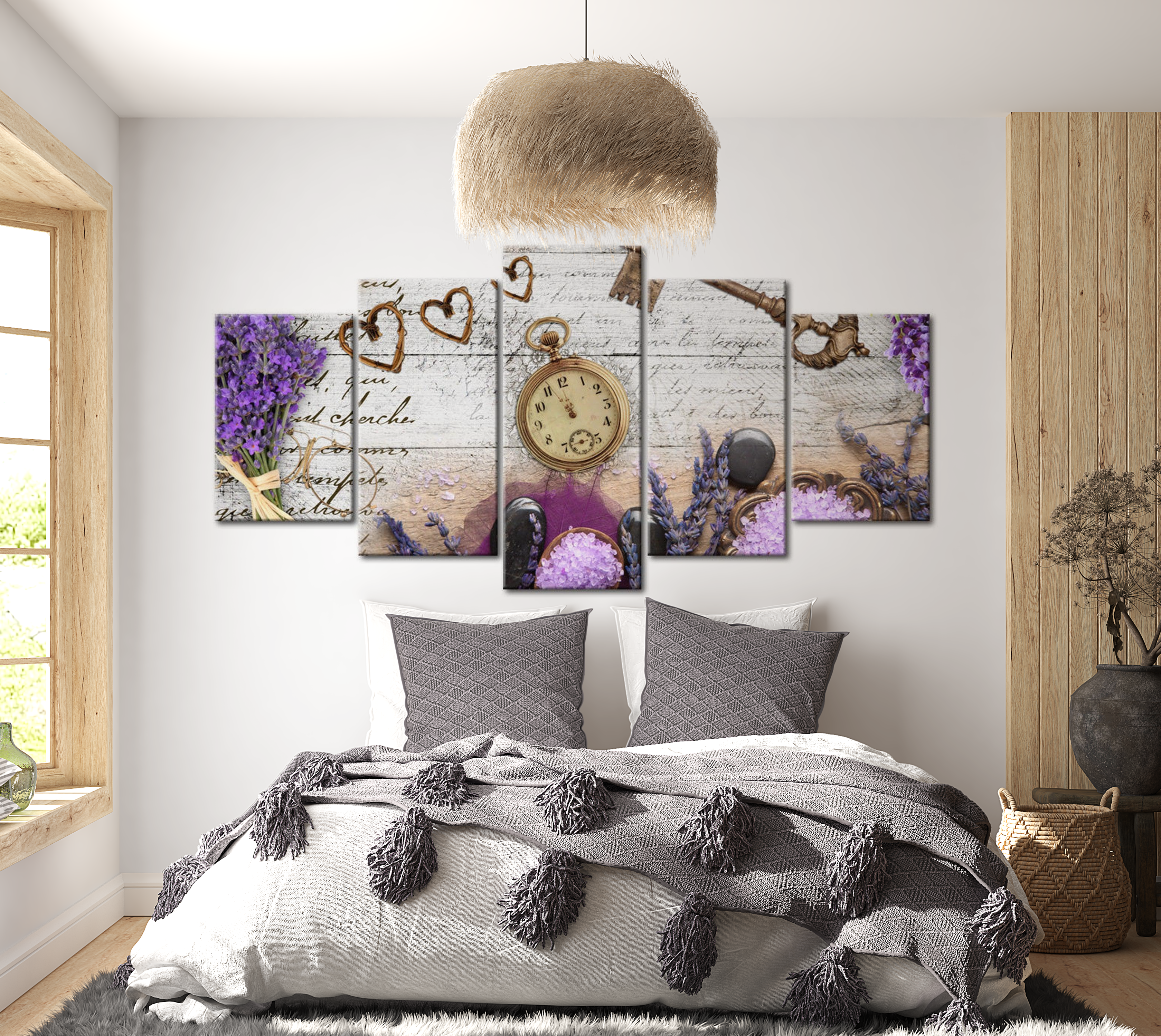 Stretched Canvas Vintage Art - Heather Composition 40"Wx20"H