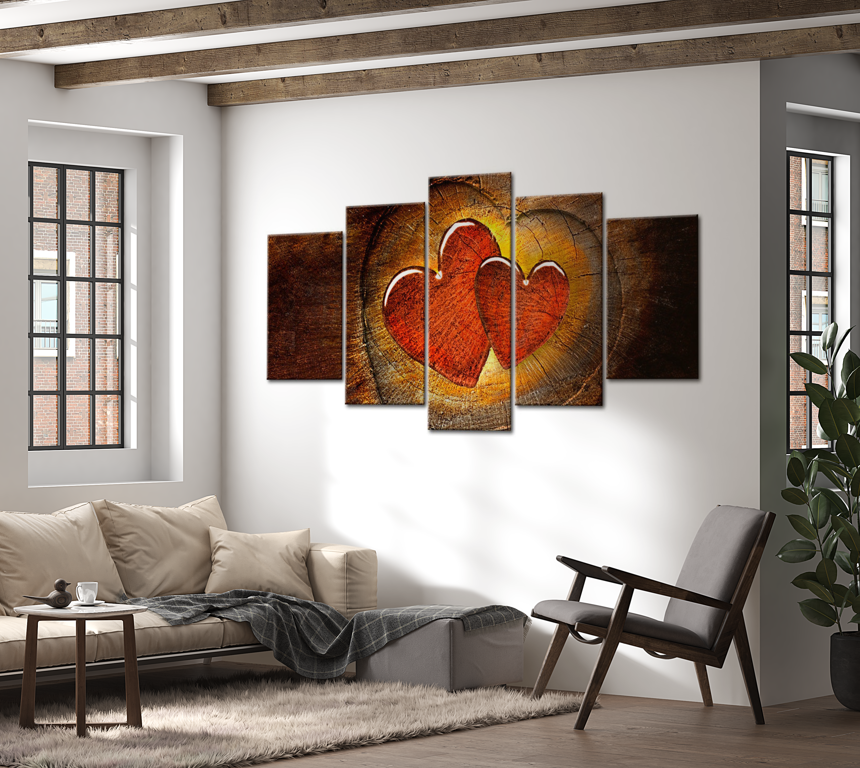 Stretched Canvas Vintage Art - Beating Of Your Heart 40"Wx20"H