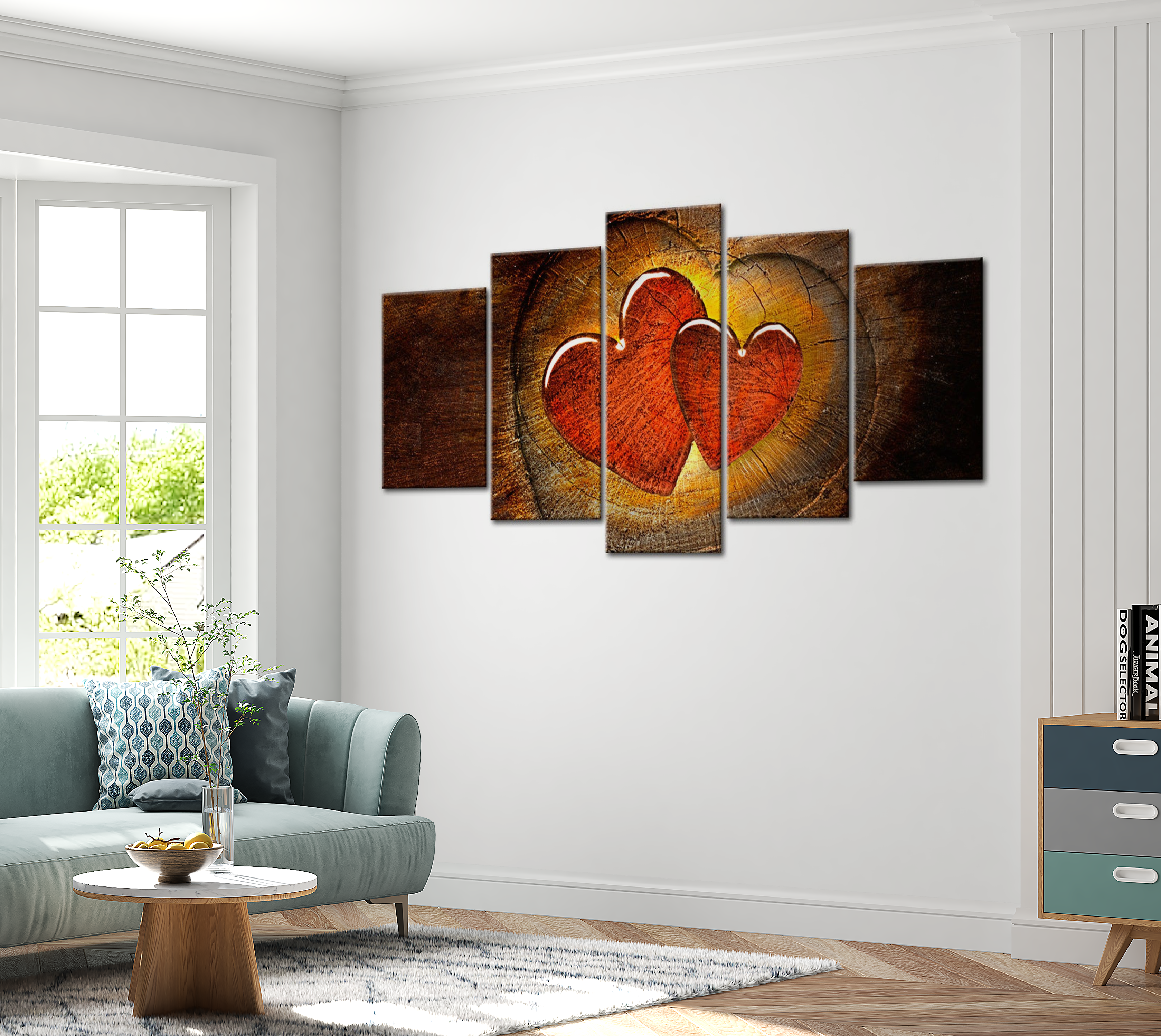 Stretched Canvas Vintage Art - Beating Of Your Heart 40"Wx20"H