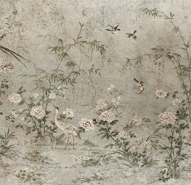 Vintage Wallpaper Wall Mural - Eastern Fresco