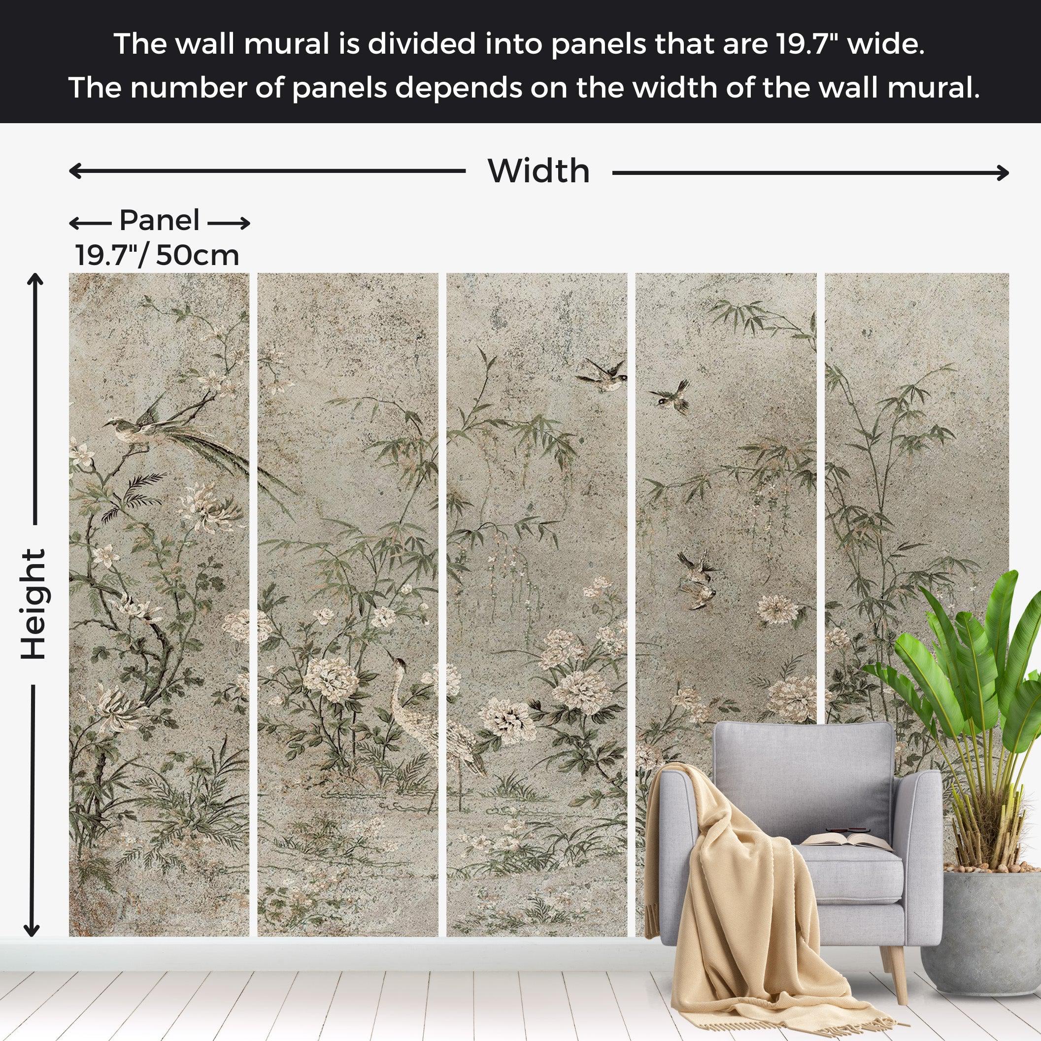 Vintage Wallpaper Wall Mural - Eastern Fresco