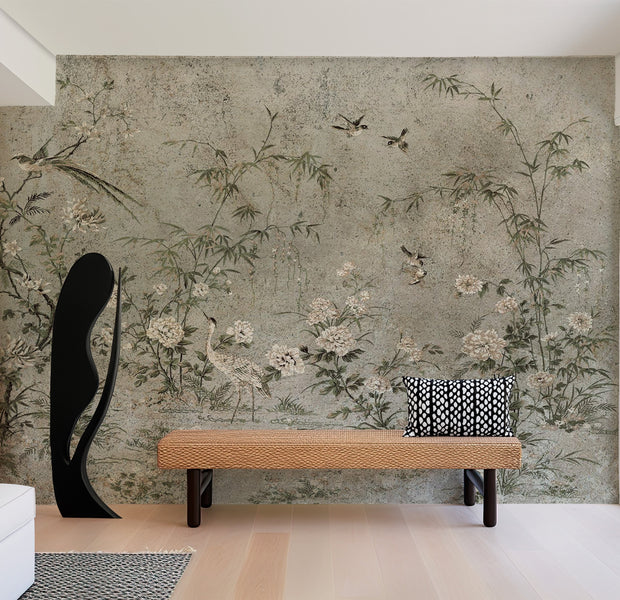 Vintage Wallpaper Wall Mural - Eastern Fresco 39"Wx27"H / Regular