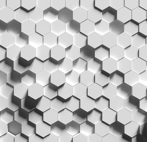 Geometric Wallpaper Wall Mural - Hexagon Pattern