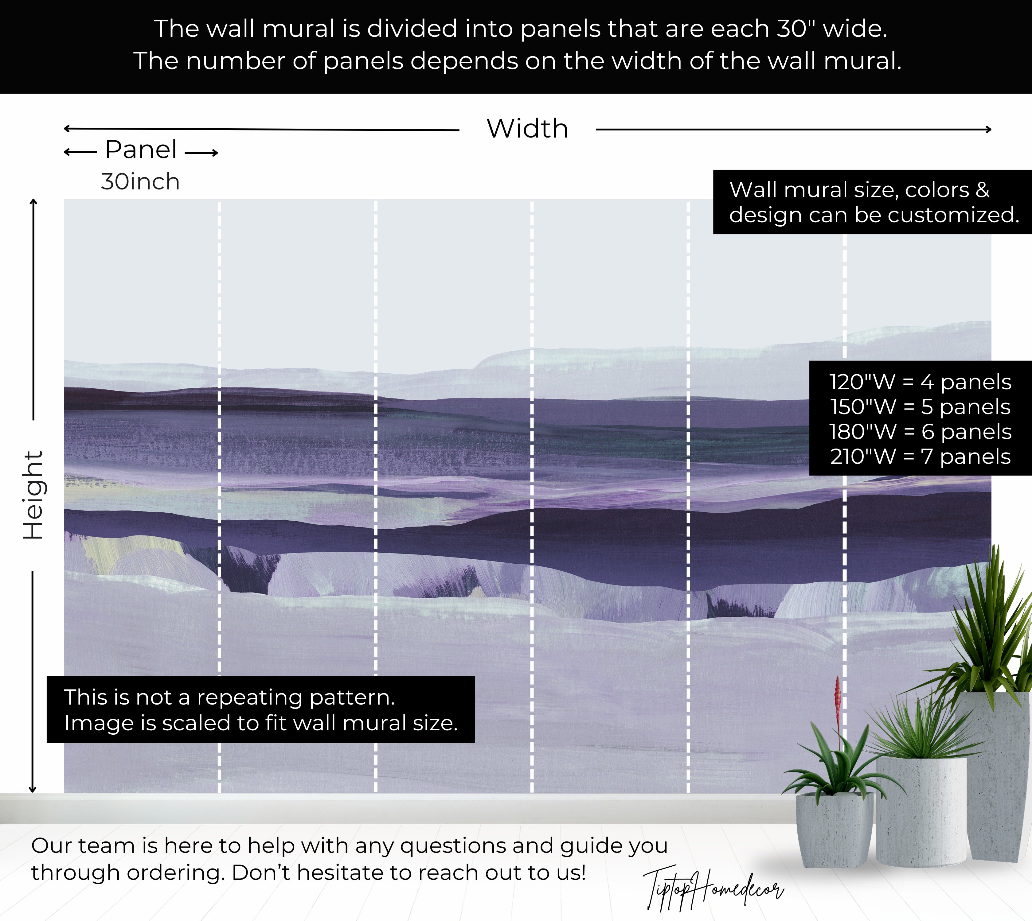 Premium Wallpaper Wall Mural - Meadow Acrylic Landscape