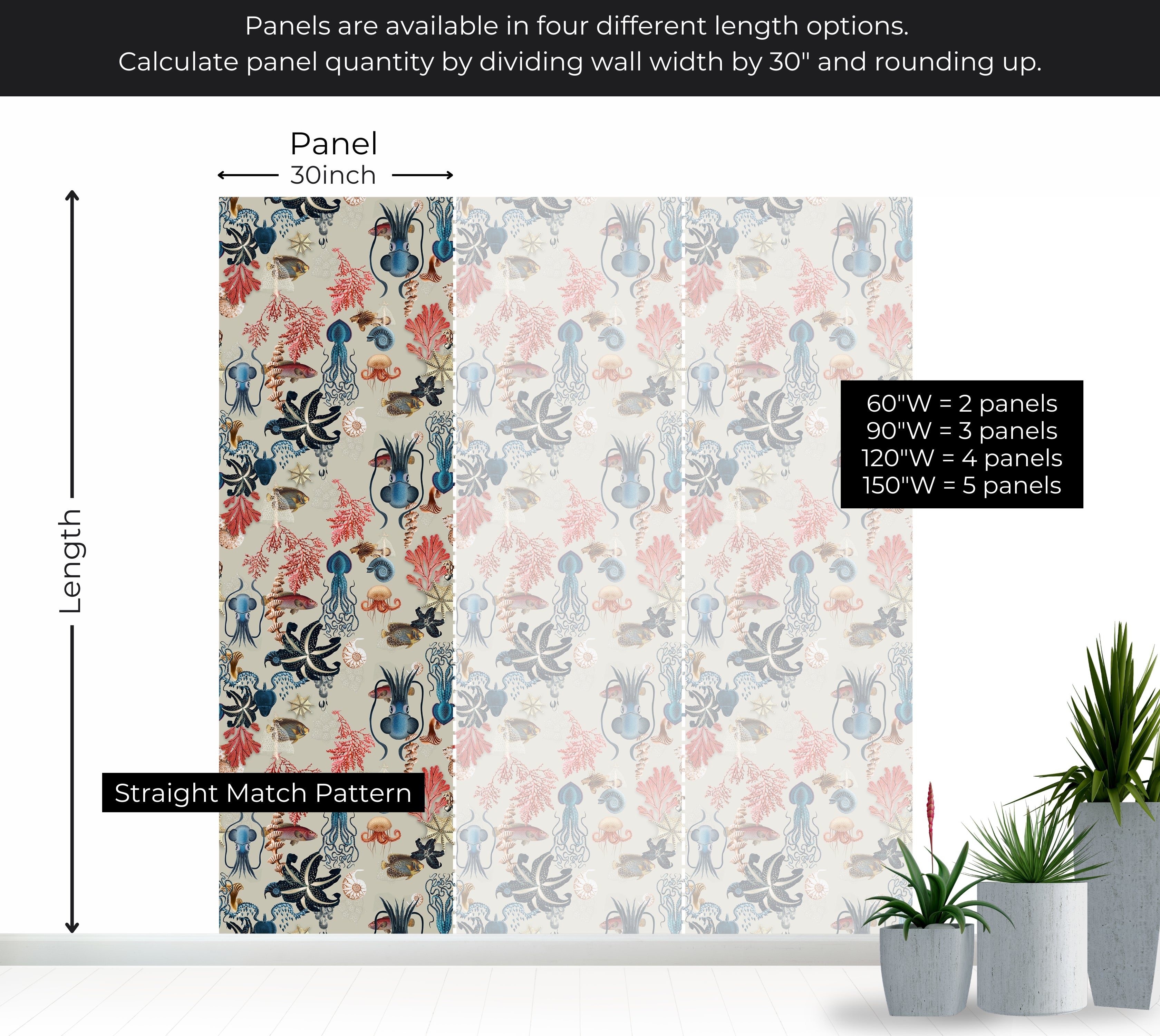 Premium Repeating Wallpaper - Submerged World - Beige