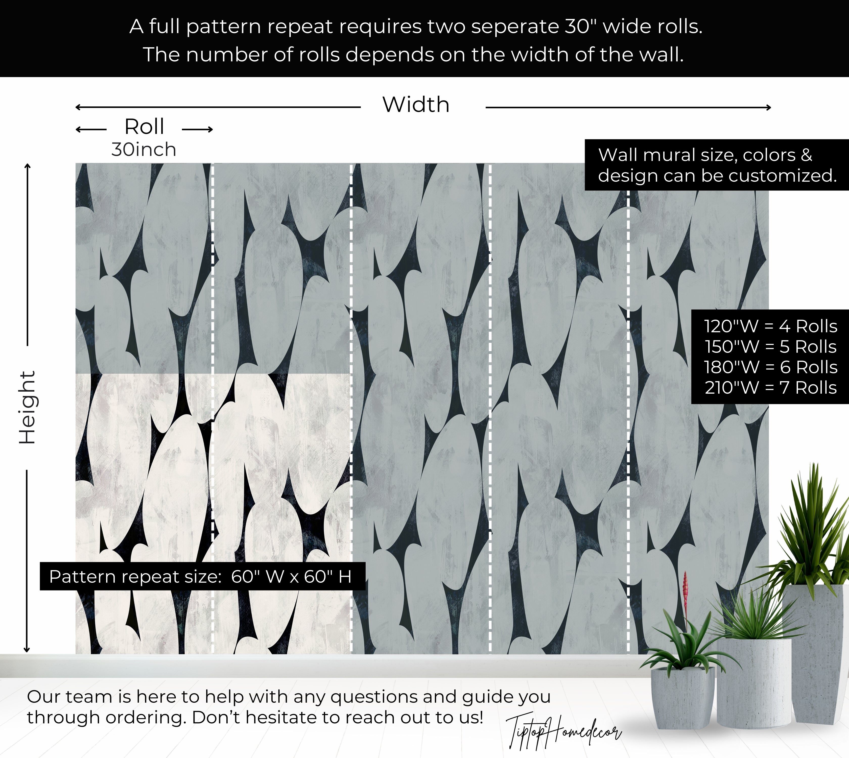 Premium Wallpaper Wall Mural - Organic Pebble Shapes