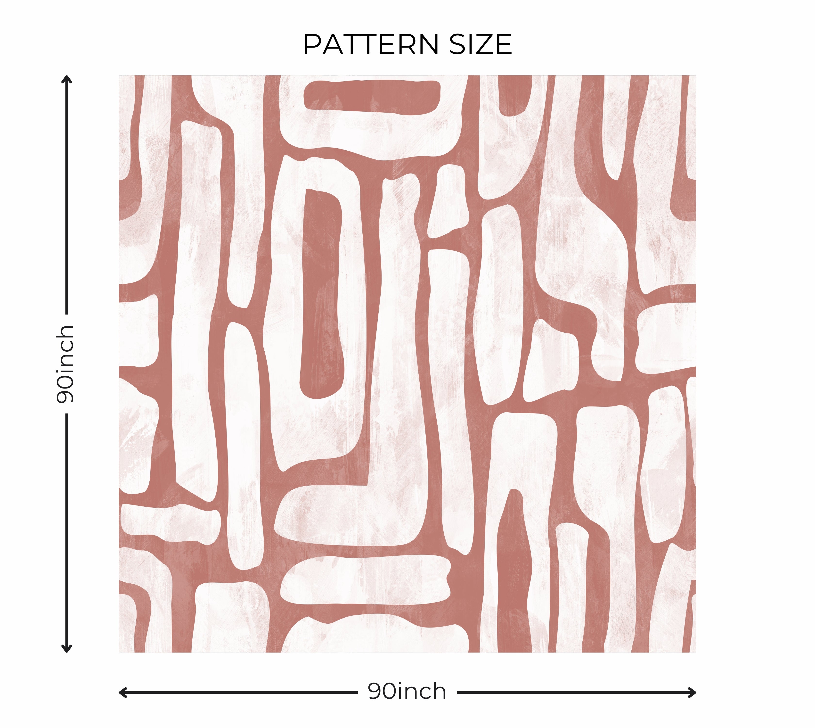 Premium Wallpaper Wall Mural - Earthy Shapes Terracotta Red