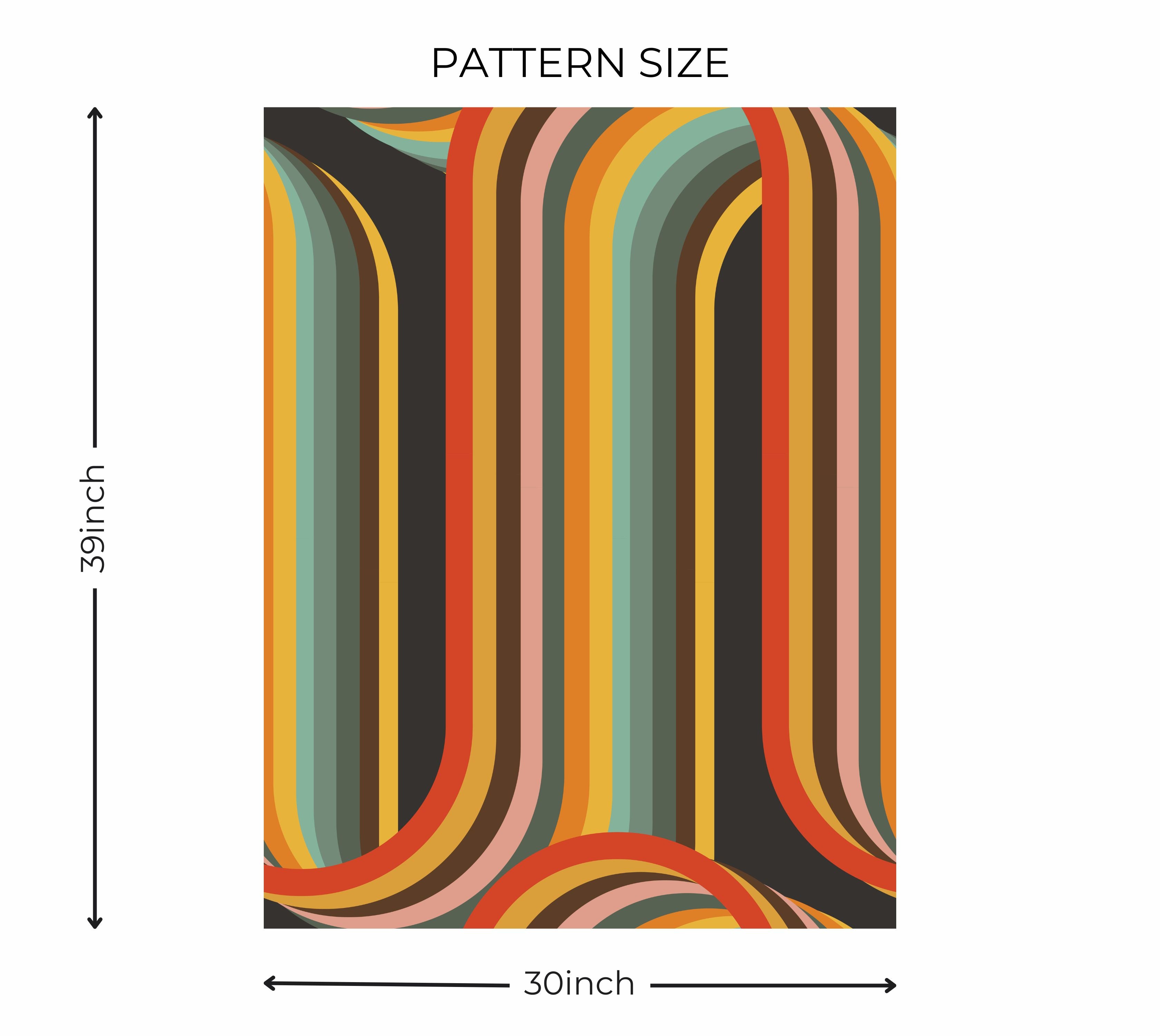 Premium Wallpaper Wall Mural - Retro Lines