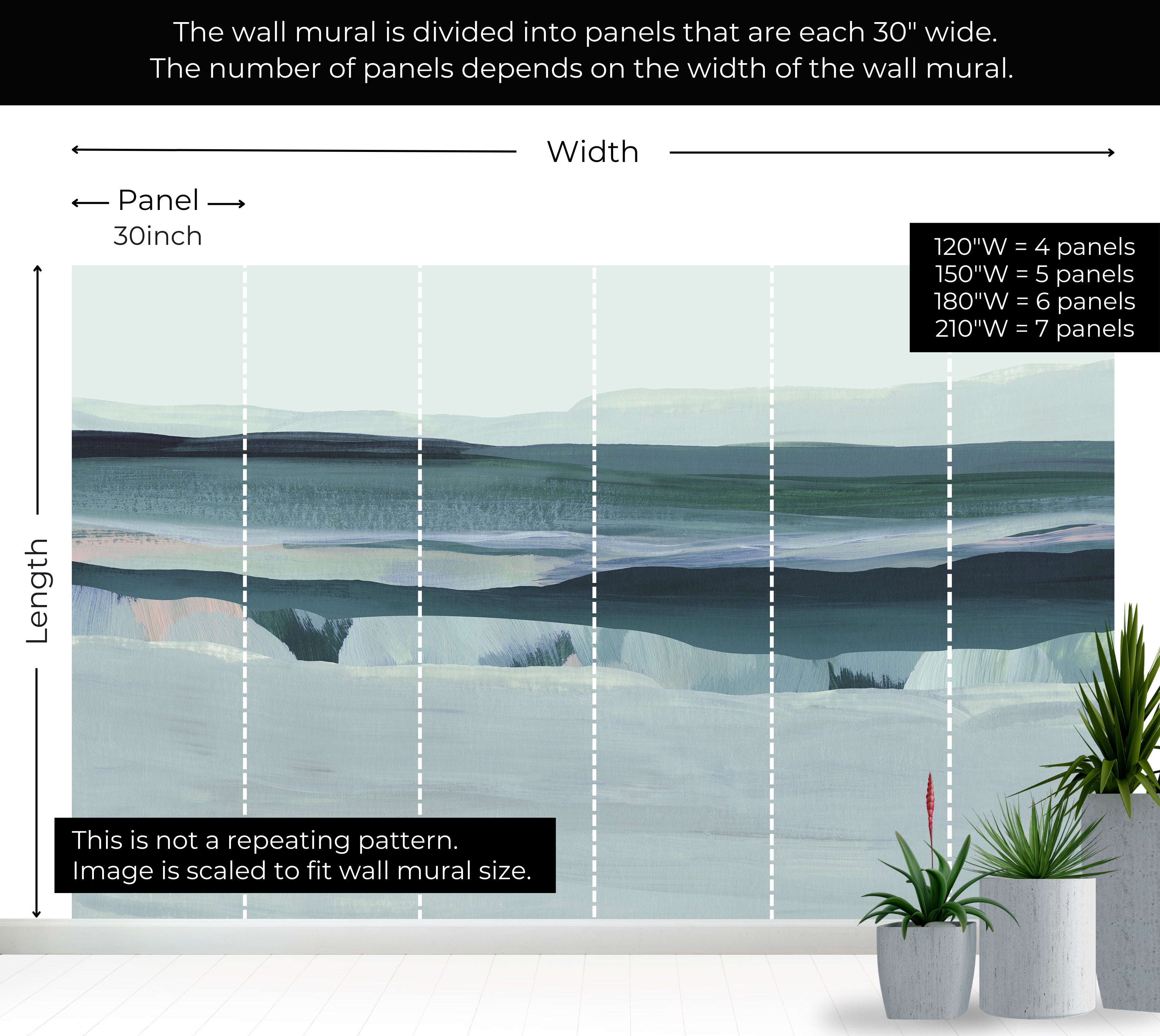 Premium Wallpaper Wall Mural - Meadow Acrylic Landscape