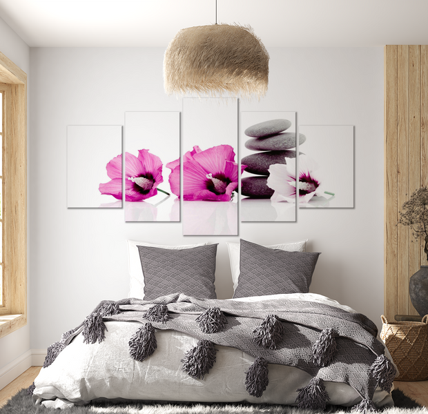 Wellness Canvas Wall Art - Calm Mallow Pink - 5 Pieces