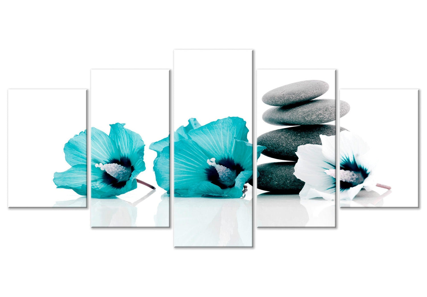 Wellness Canvas Wall Art - Calm Mallow Turquoise - 5 Pieces