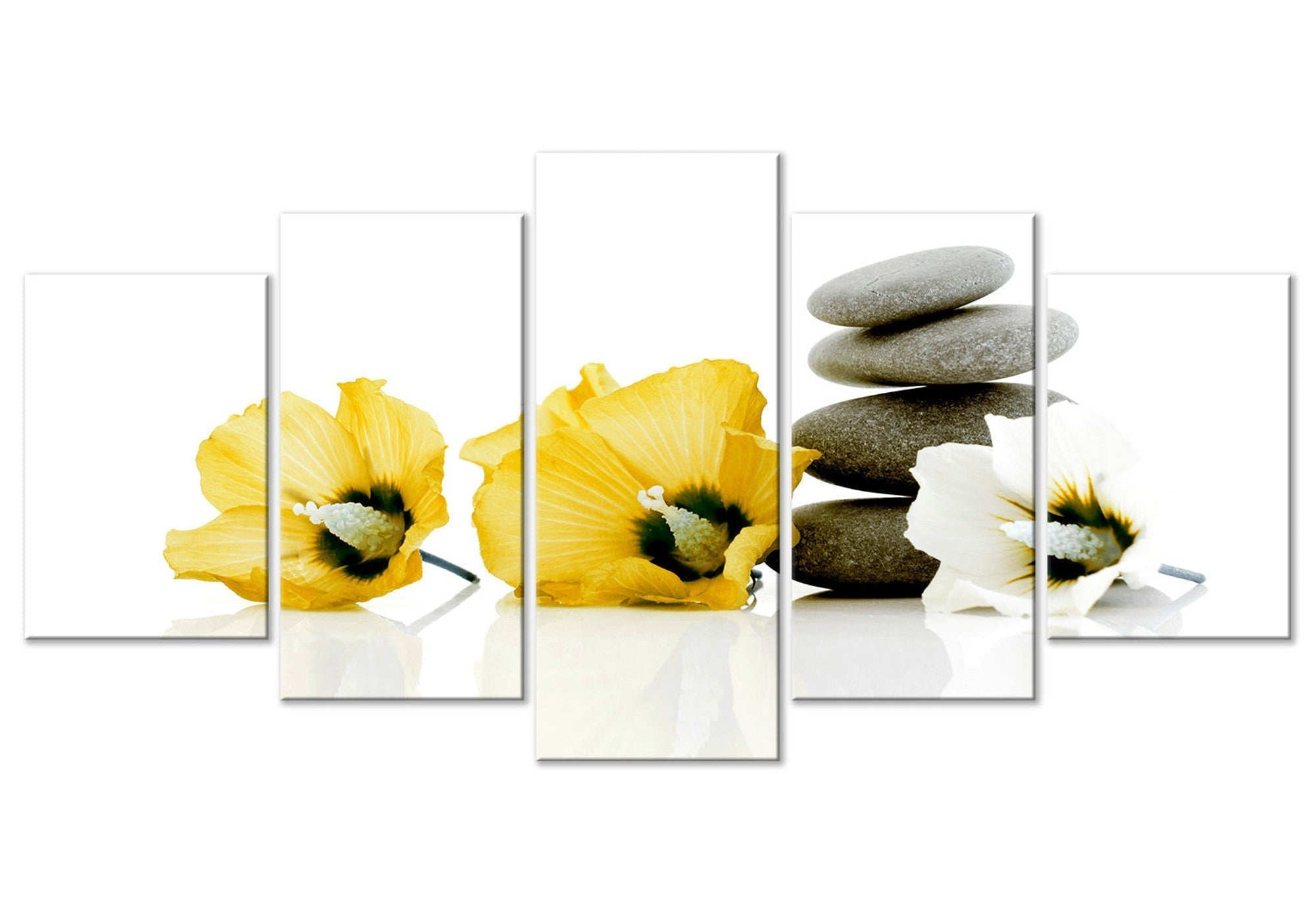 Wellness Canvas Wall Art - Yellow Harmony - 5 Pieces