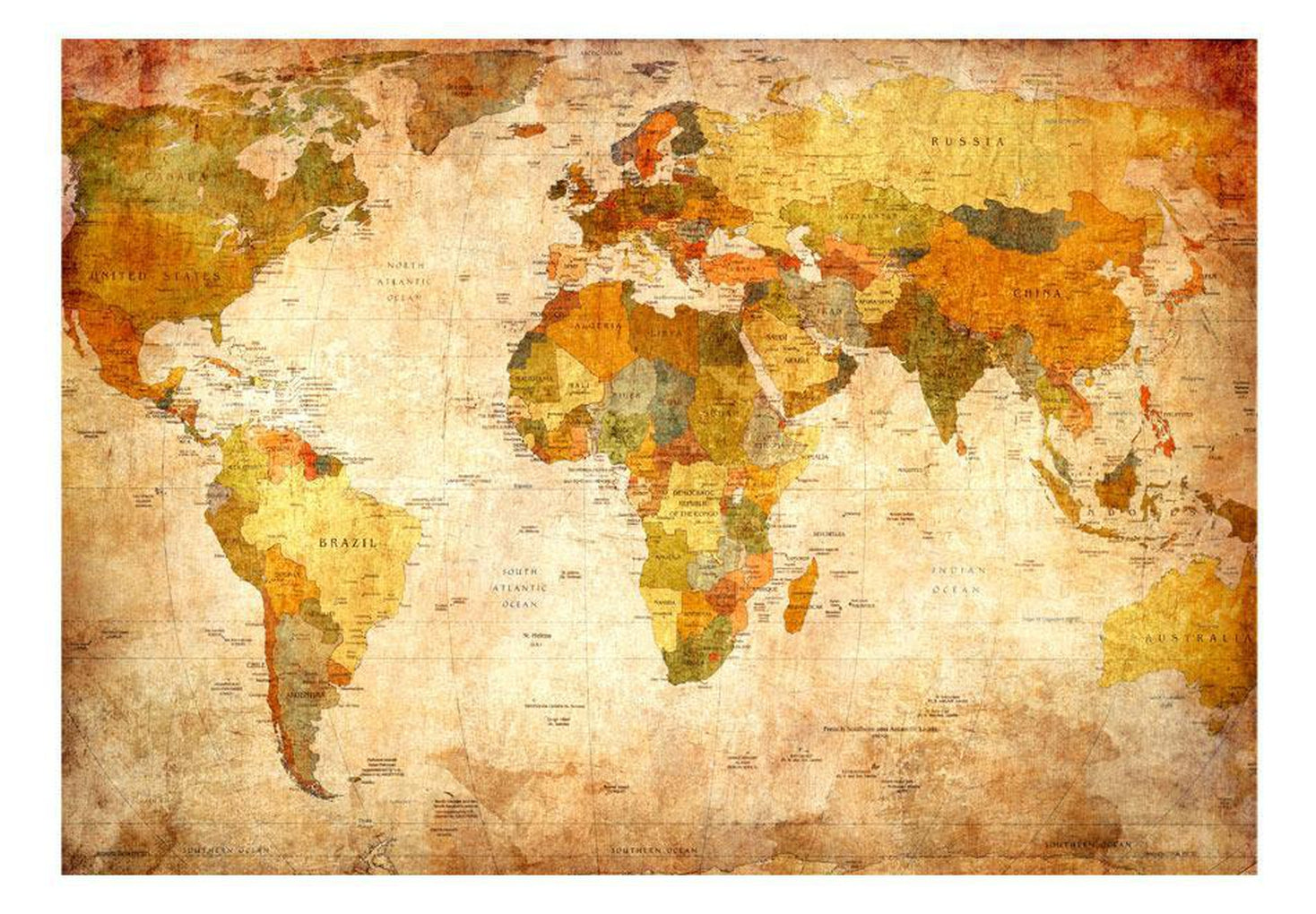 World Map Wall Mural - Old World Map 02-Tiptophomedecor