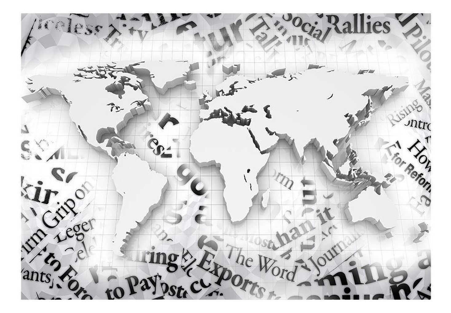 Wall mural - The world of newspapers-TipTopHomeDecor