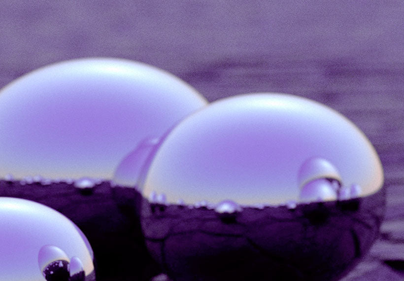 Stretched Canvas Still Life Art - Purple Balls