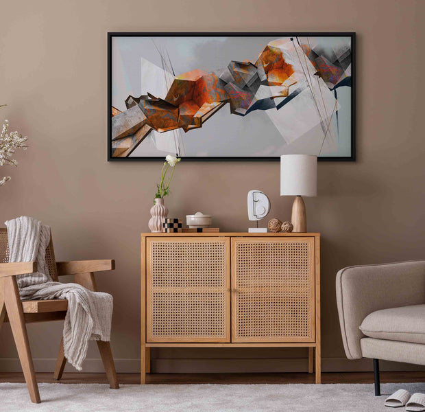 Floating Framed Canvas Art - Abstract Chain