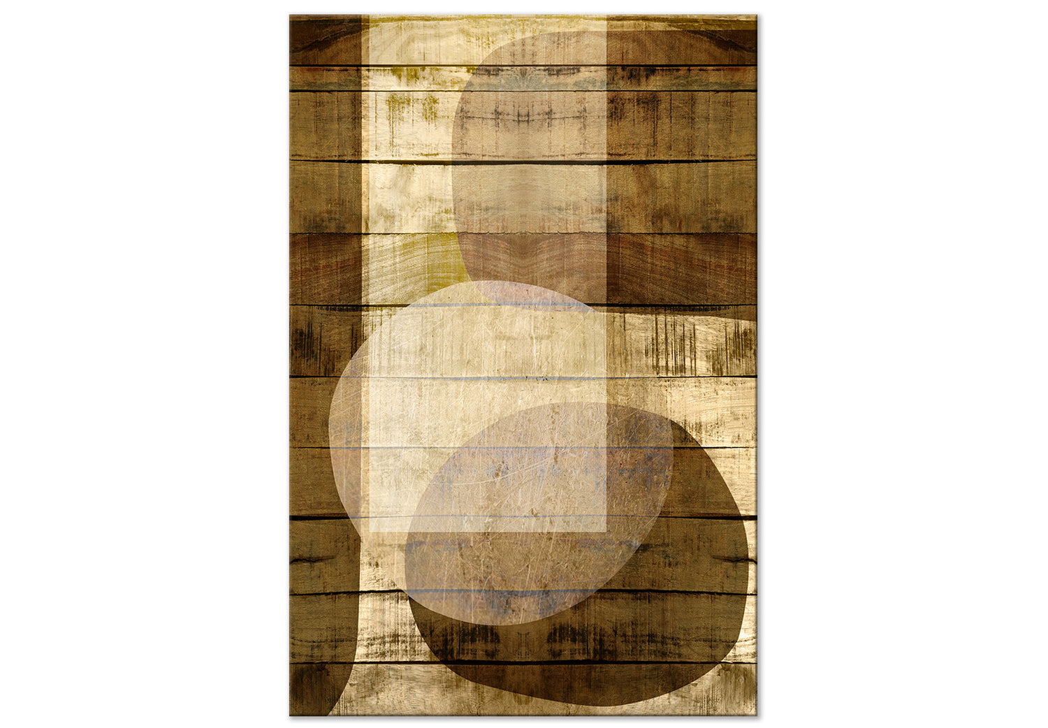Abstract Canvas Wall Art - Golden Chocolate