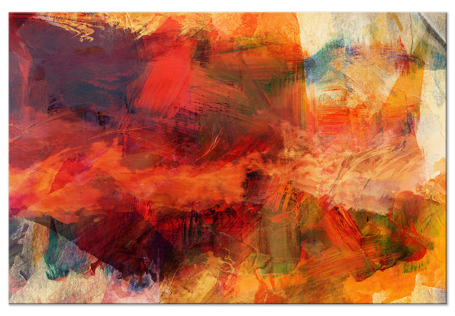 Abstract Canvas Wall Art - Explosion of Wild Colors
