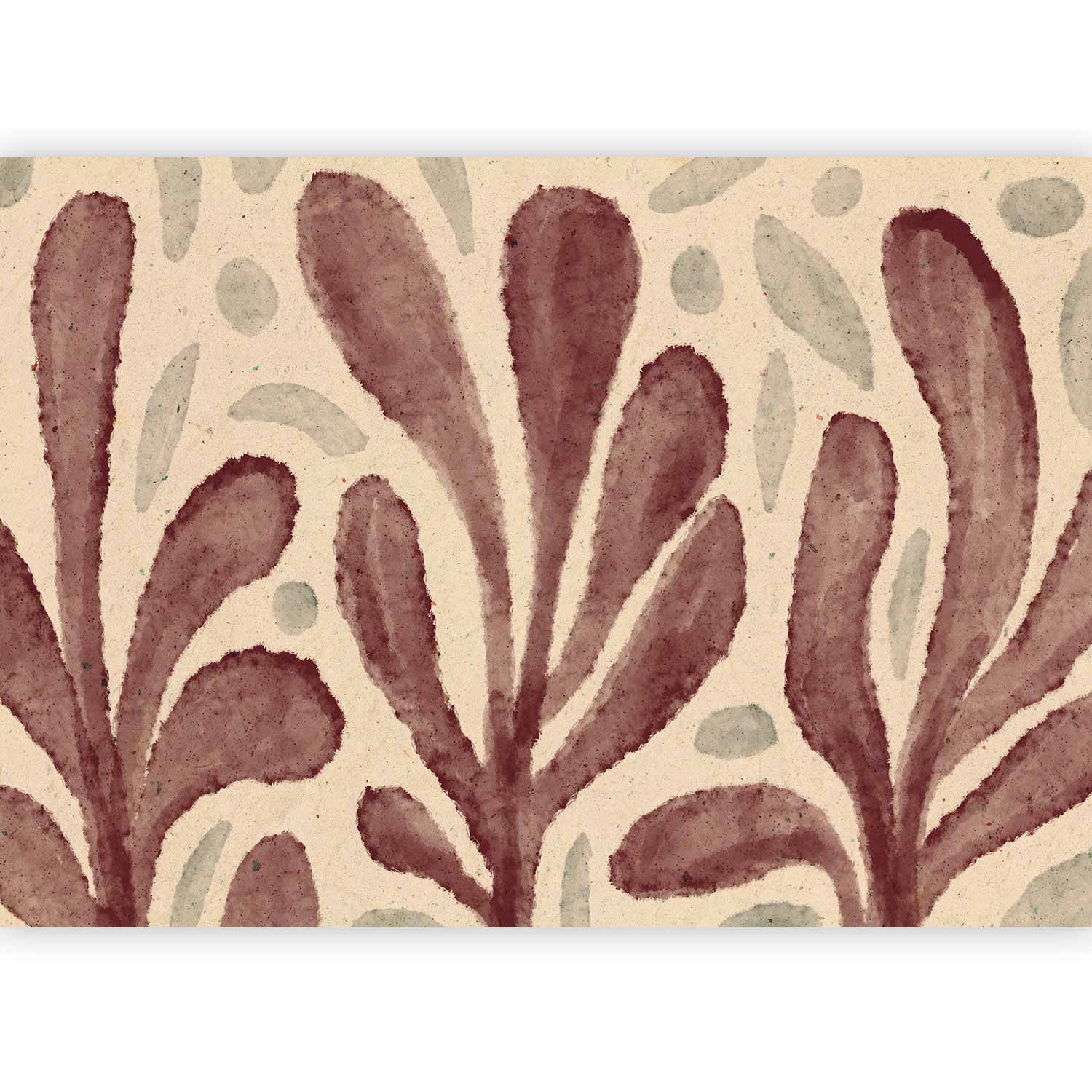 Premium Abstract Wall Mural - Leaves And Spots – Large Vibrant Shapes Inspired By Matisse