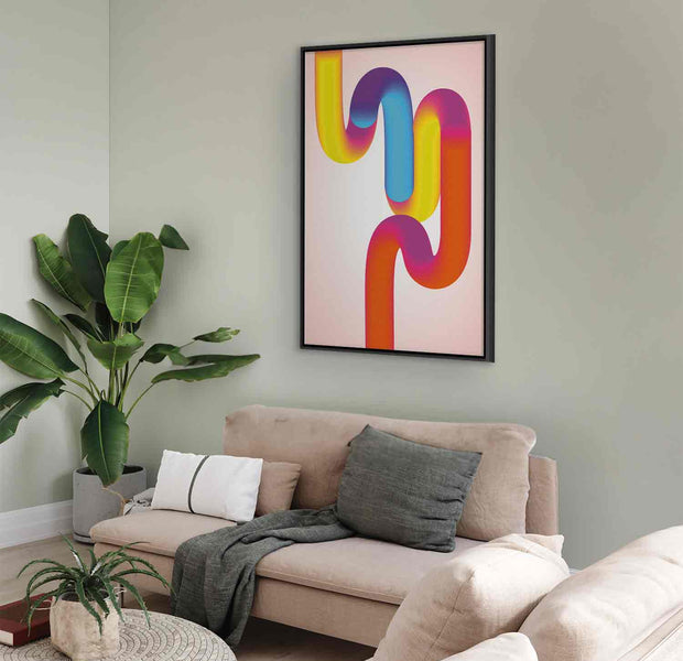 Floating Framed Canvas Art - Colorful Turns