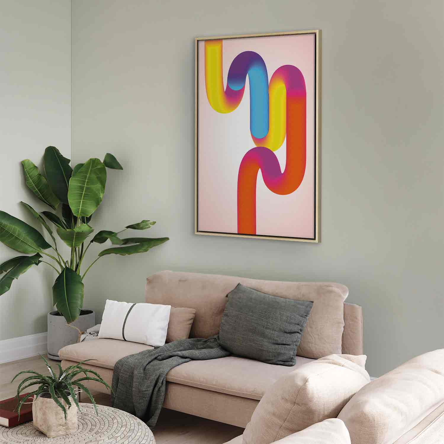 Floating Framed Canvas Art - Colorful Turns