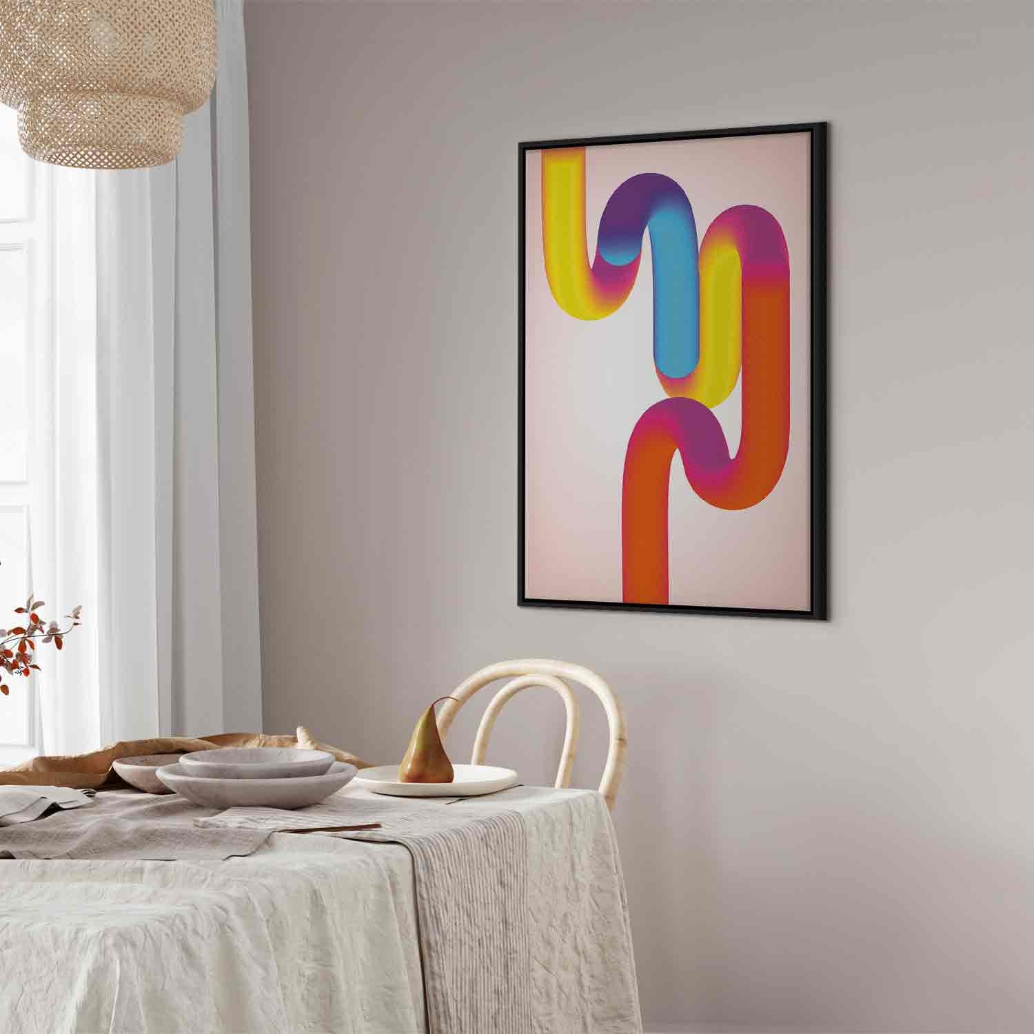 Floating Framed Canvas Art - Colorful Turns