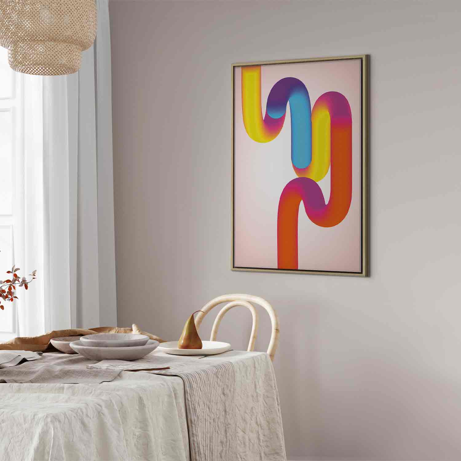 Floating Framed Canvas Art - Colorful Turns