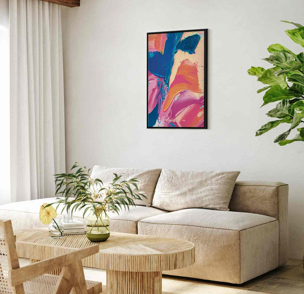 Floating Framed Canvas Art - Energetic Shapes