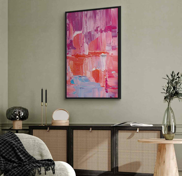Floating Framed Canvas Art - Colorful Contrasts