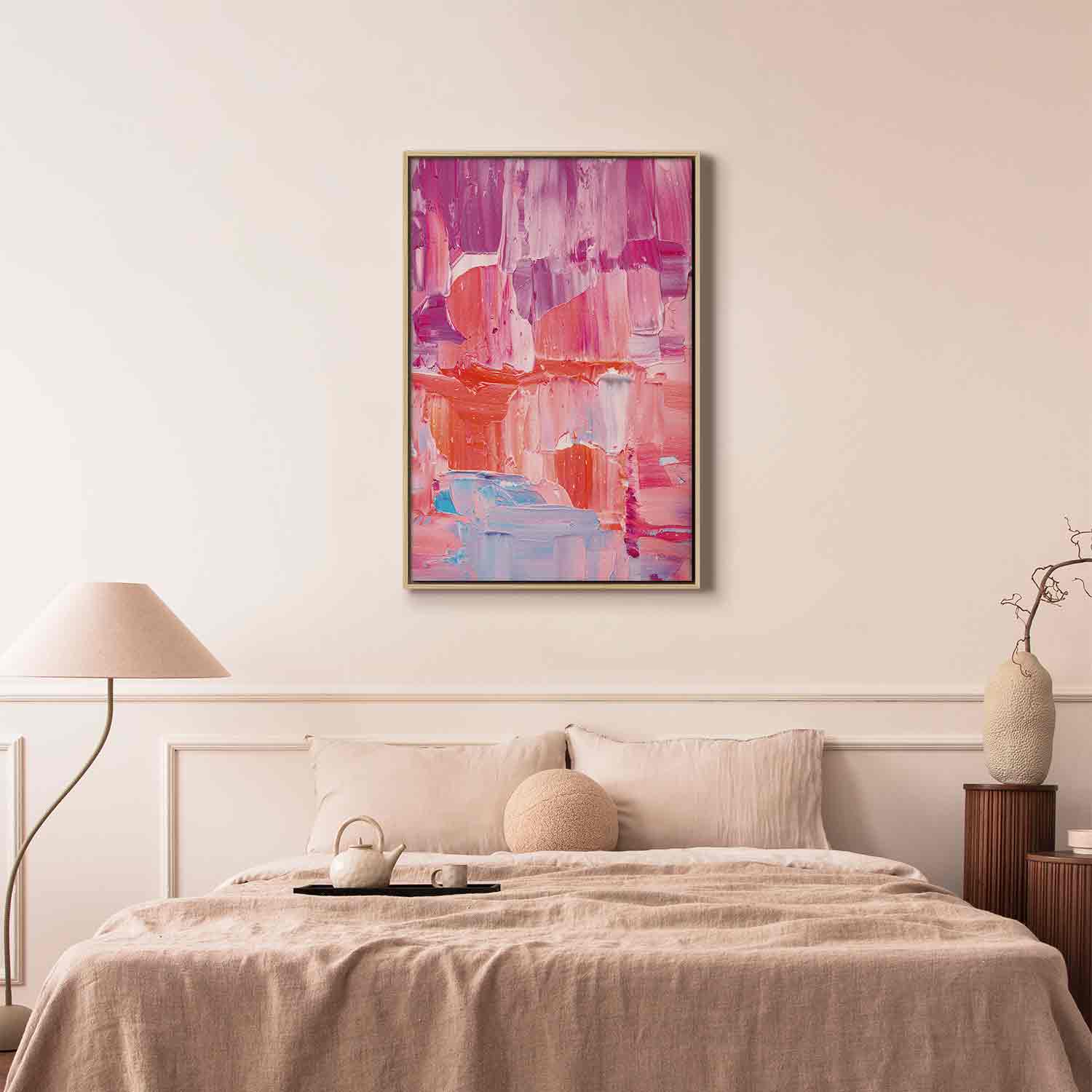 Floating Framed Canvas Art - Colorful Contrasts