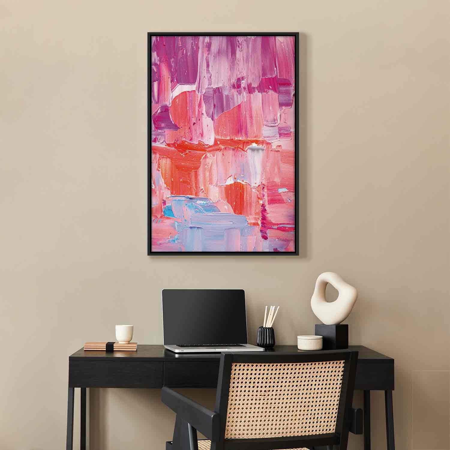 Floating Framed Canvas Art - Colorful Contrasts