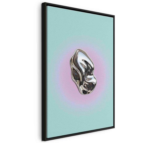 Floating Framed Canvas Art - Metallic Form