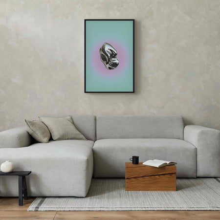 Floating Framed Canvas Art - Metallic Form