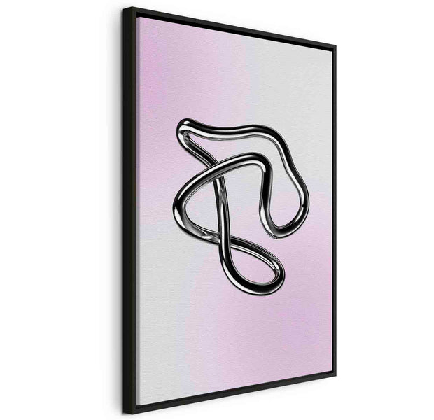 Floating Framed Canvas Art - Silver Intricacies