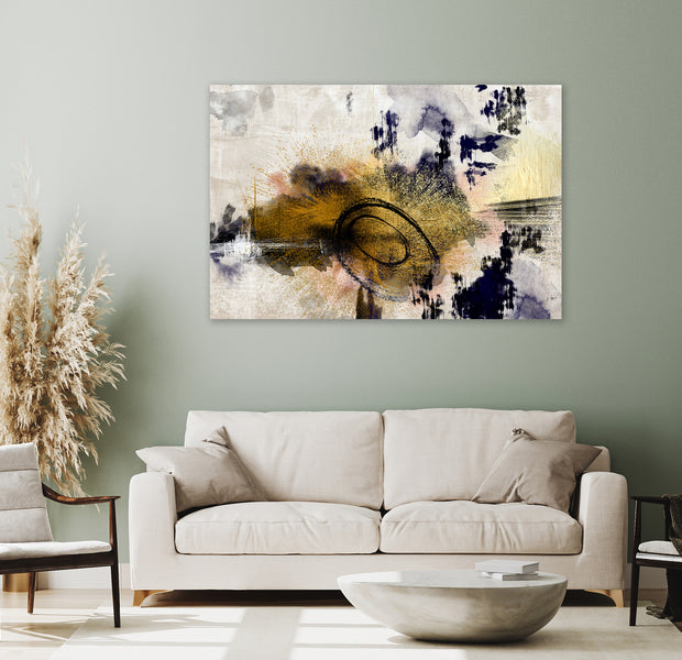 Abstract Canvas Wall Art - Morning on the River