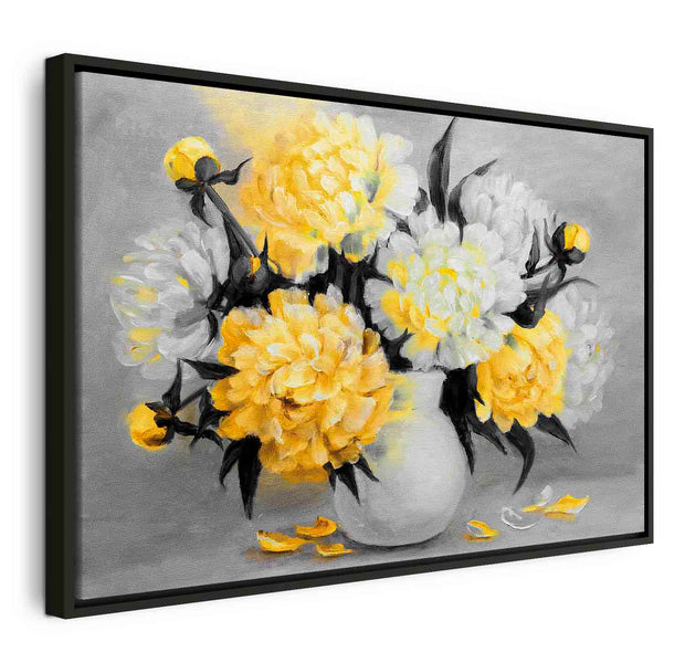 Floating Framed Canvas Art - Fragrant Colors Yellow