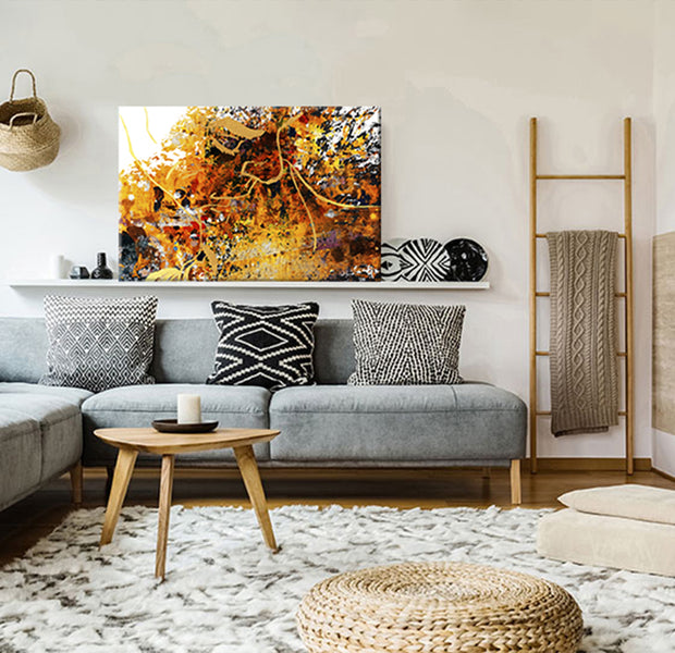 Abstract Canvas Wall Art - Kiss Explosion