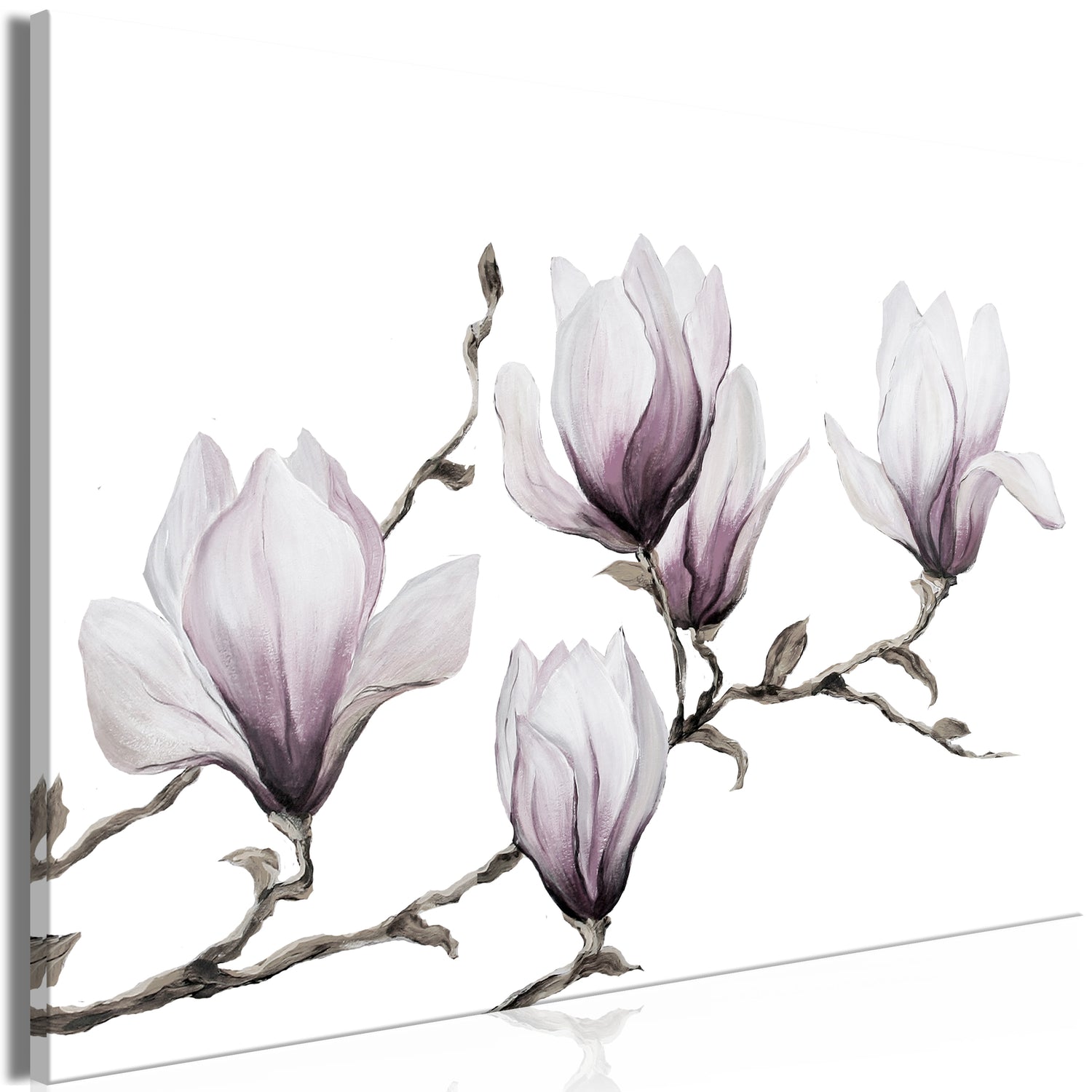 Floral Canvas Wall Art - Painted Magnolias